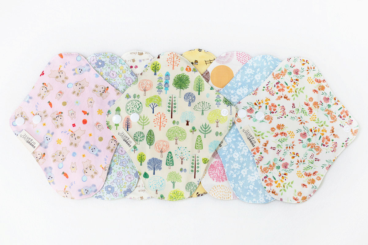 甜蜜接觸SweetTouch-有機棉輕薄布護墊8件組