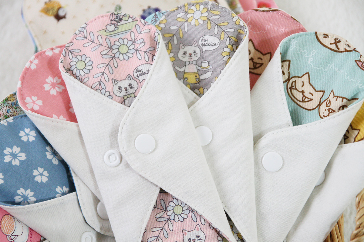 甜蜜接觸SweetTouch-有機棉加厚防水款布護墊8件組