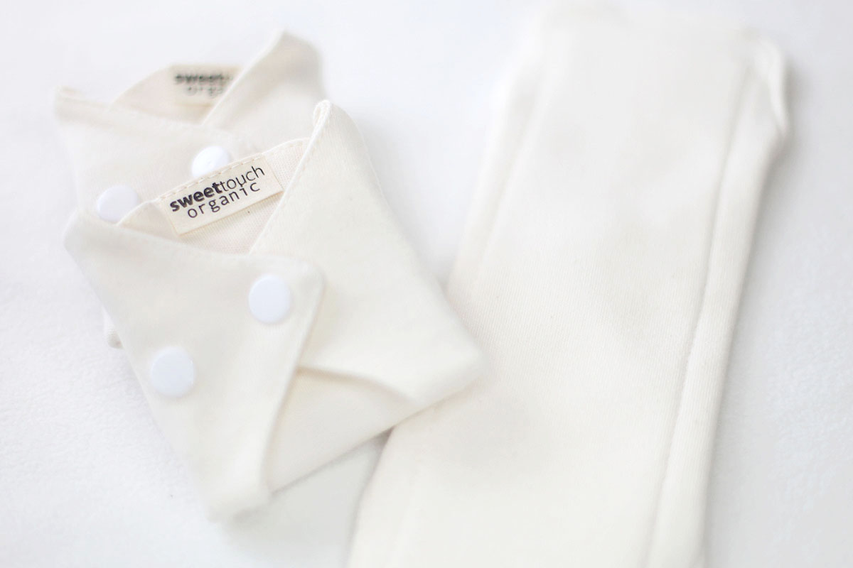 甜蜜接觸SweetTouch-有機棉-無防水層-24cm布衛生巾3件組