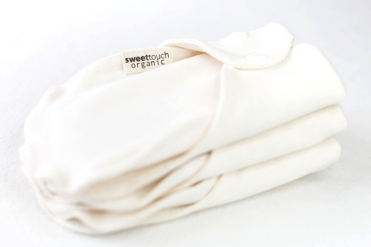 甜蜜接觸SweetTouch-有機棉-無防水層-28cm布衛生巾3件組