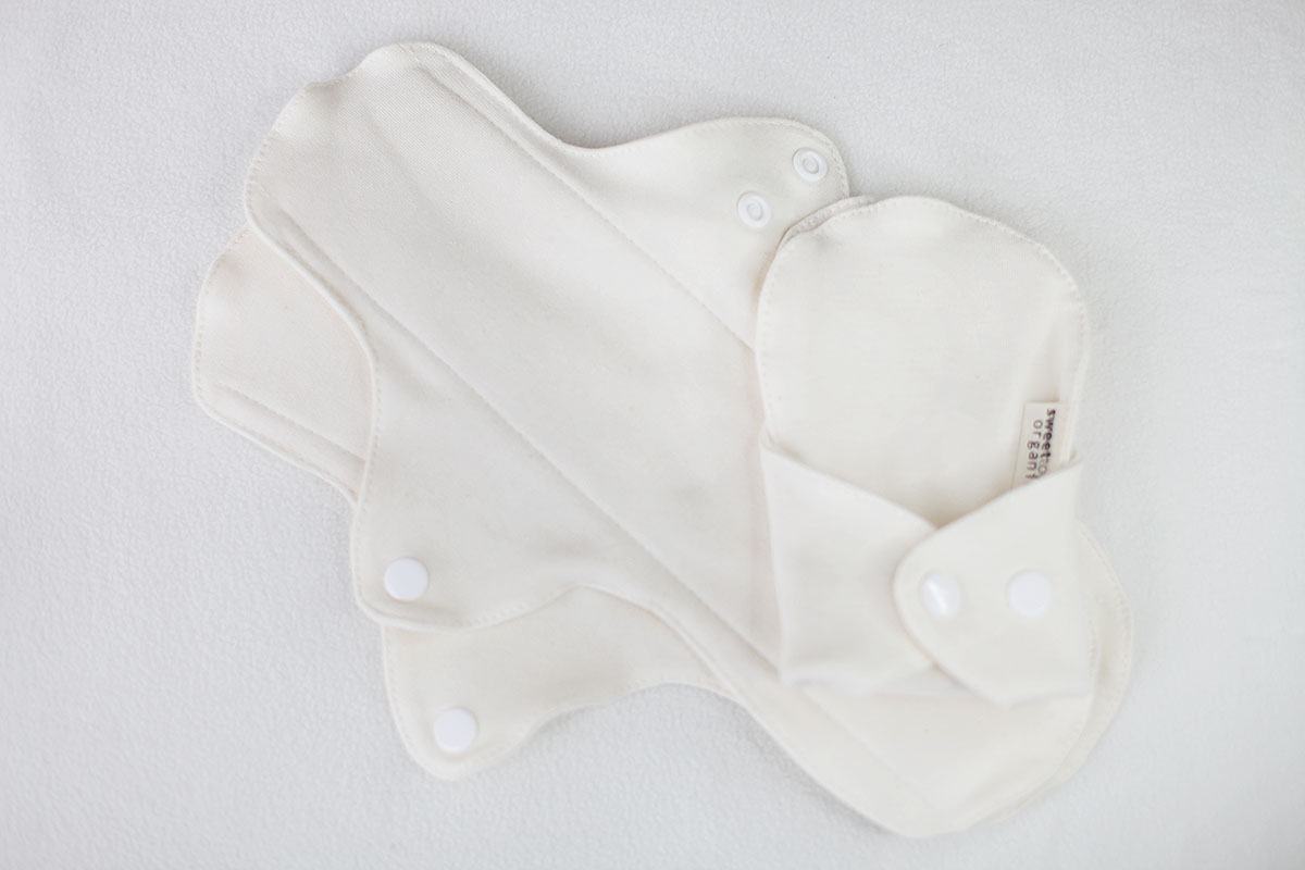 甜蜜接觸SweetTouch-有機棉-無防水層-34cm布衛生巾3件組