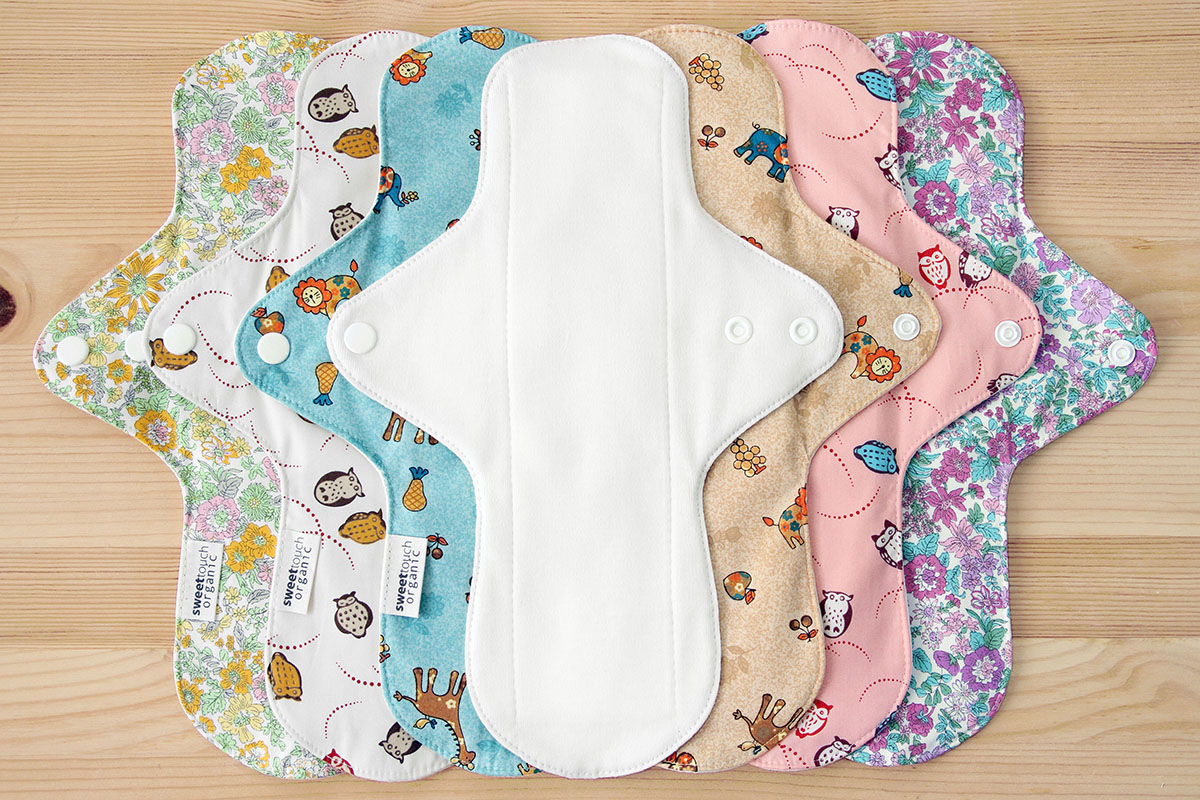 甜蜜接觸SweetTouch-有機棉28cm布衛生棉8件組