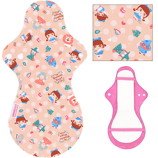 甜蜜接觸SweetTouch-分離型夜用加大尾翼布衛生巾36cm外襯+三層口袋吸水墊套組