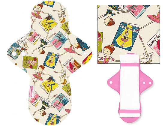 甜蜜接觸SweetTouch-分離型日用布衛生巾28cm外襯+三層口袋吸水墊套組+送標準額外吸水墊1片