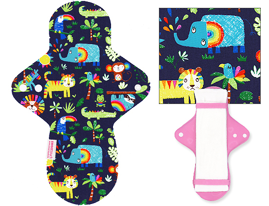 甜蜜接觸SweetTouch-分離型日用布衛生巾28cm外襯+三層口袋吸水墊套組+送標準額外吸水墊1片