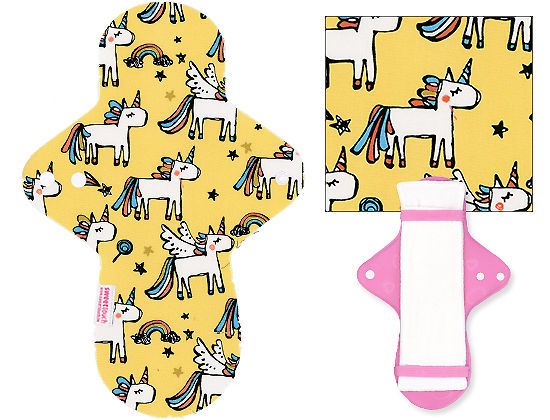 甜蜜接觸SweetTouch-分離型日用布衛生巾28cm外襯+三層口袋吸水墊套組+送標準額外吸水墊1片