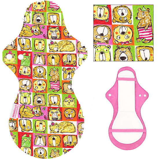 甜蜜接觸SweetTouch-分離型夜用加大尾翼布衛生巾36cm外襯+三層口袋吸水墊套組